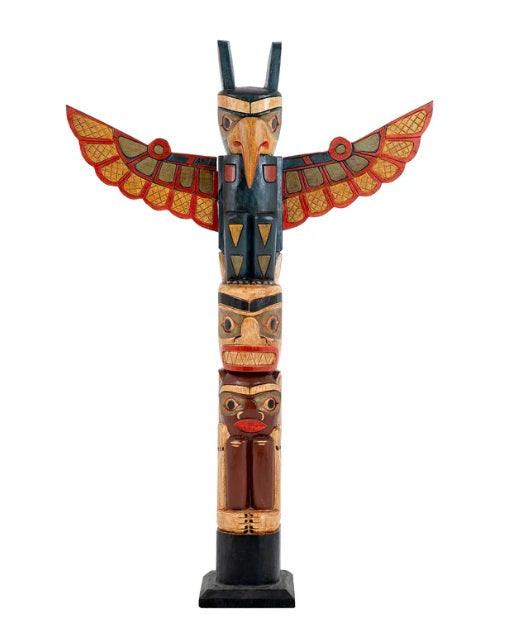 Hand-Carved Totem Pole