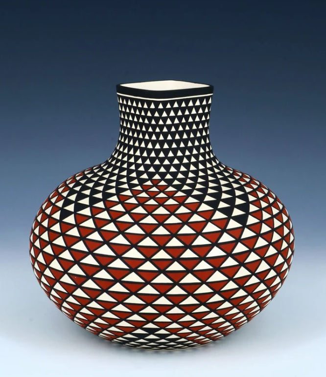 Acoma Pueblo Hand Coiled Eye Dazzler Pottery