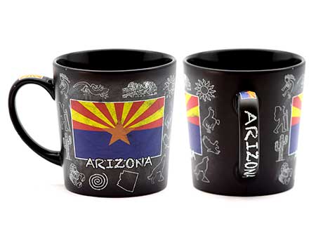 MUG-AZ 18OZ CHALK FLAG