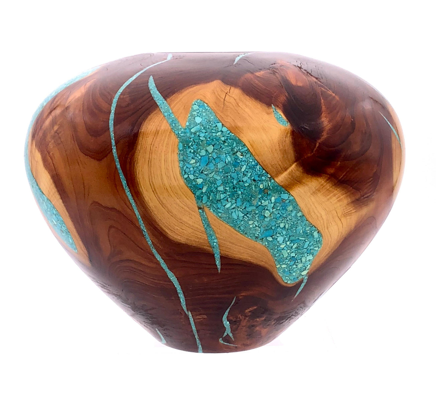Eric Lima's woodturning with Turquoise