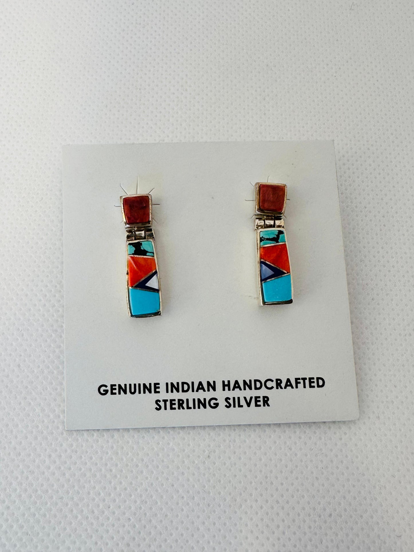 Handmade Navajo Necklace, Multi Stone Inlay, Navajo Made
