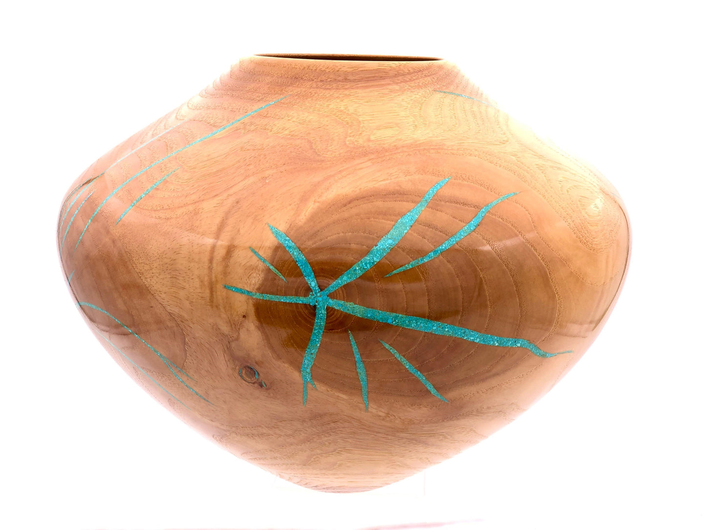 Eric Lima's woodturning with Turquoise