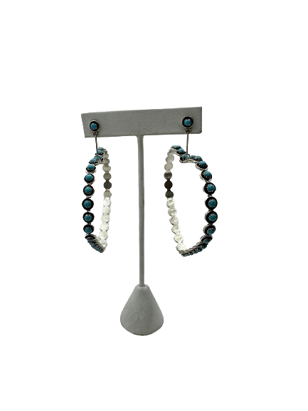 Earring heart shape turquoise 