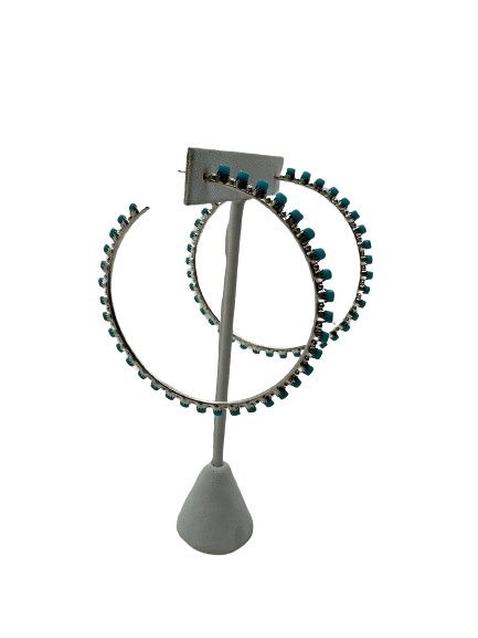 Earrings hoops Turquoise 