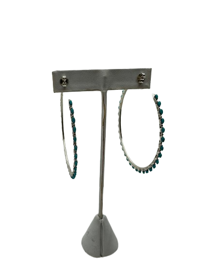 Earrings, hoops turquoise