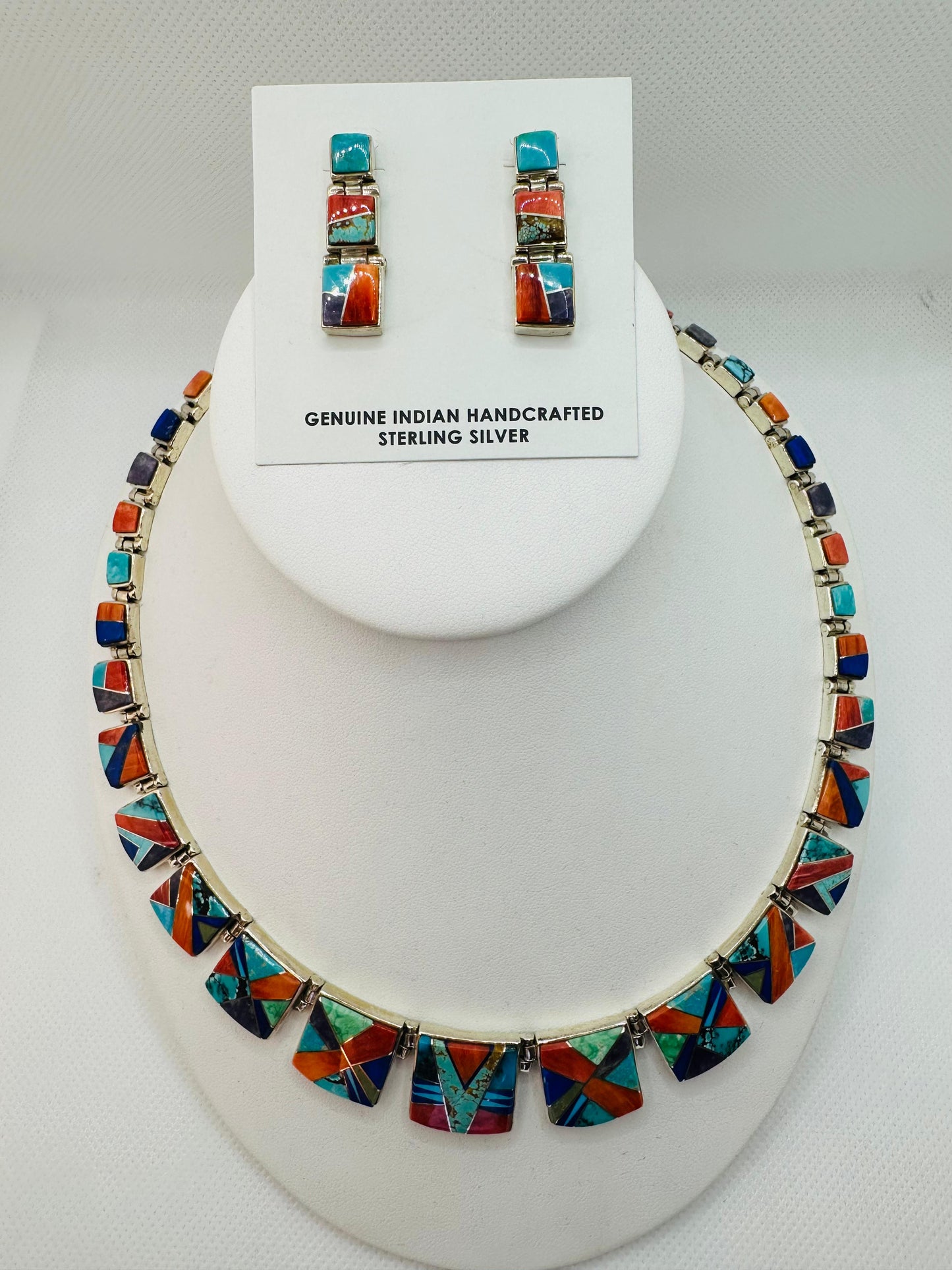 Necklace, Multi Stone Inlay, Navajo Made