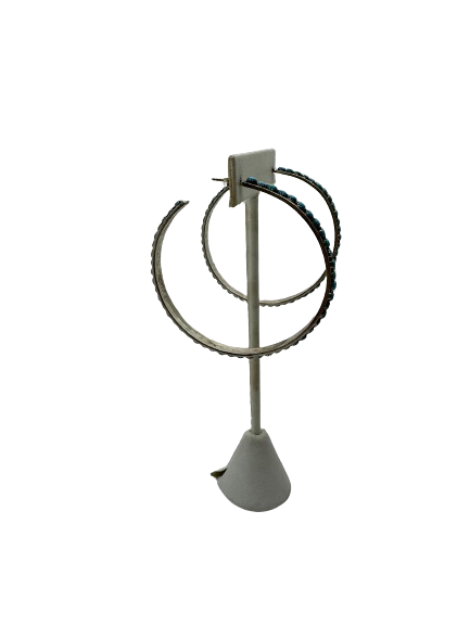 Earrings hoops turquoise 