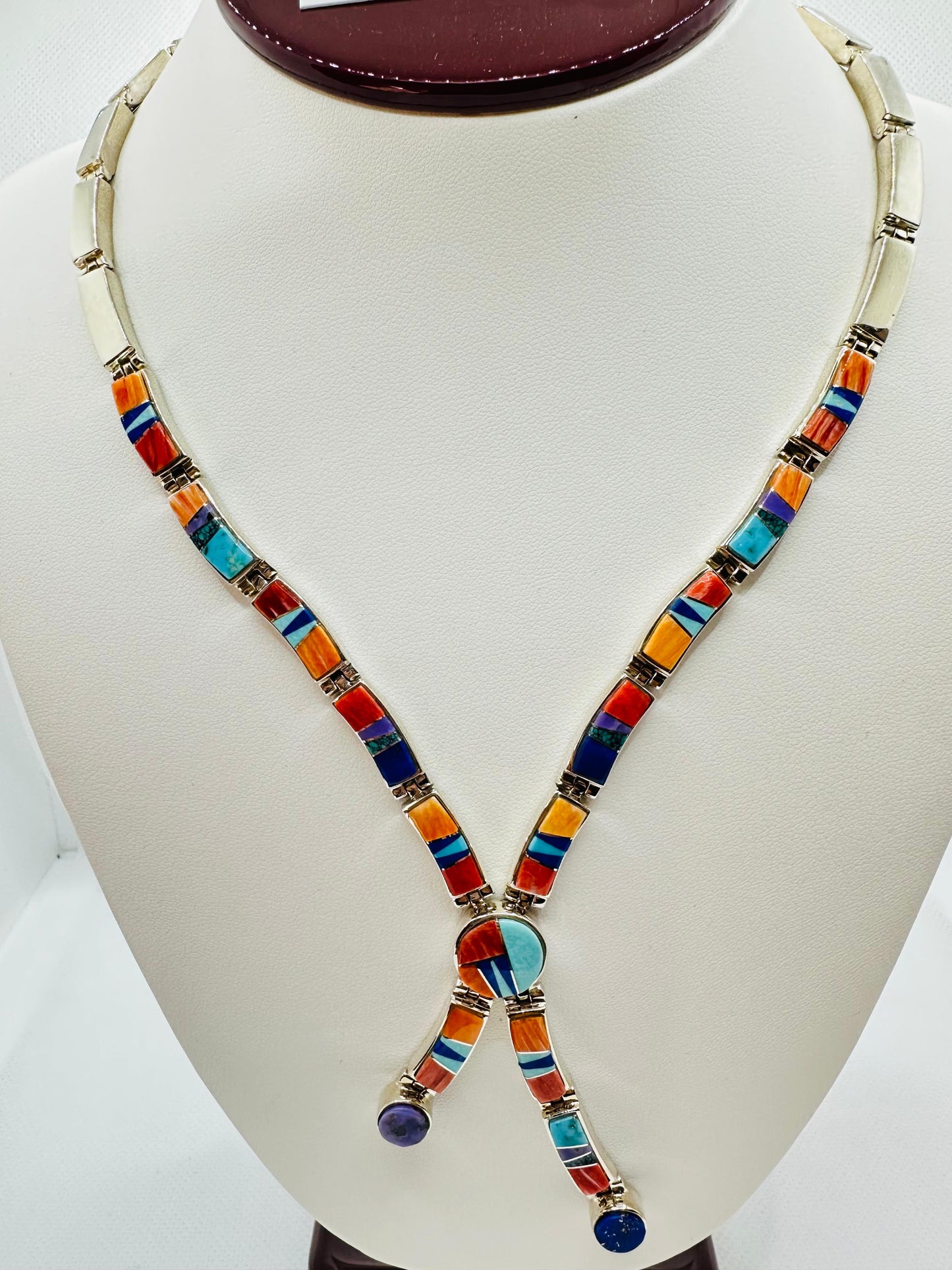 Necklace, Multi Stone Inlay, Navajo Made