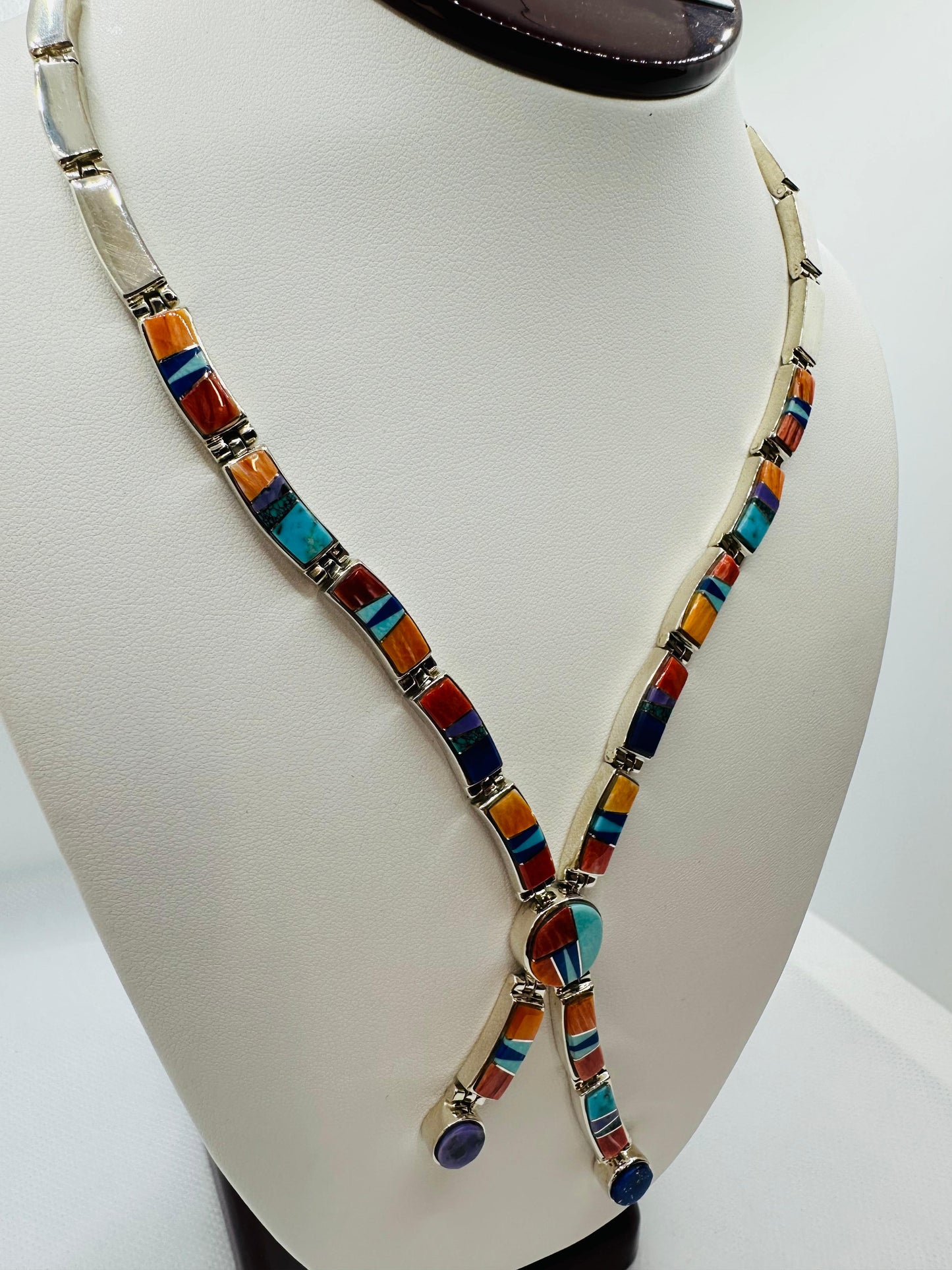 Necklace, Multi Stone Inlay, Navajo Made