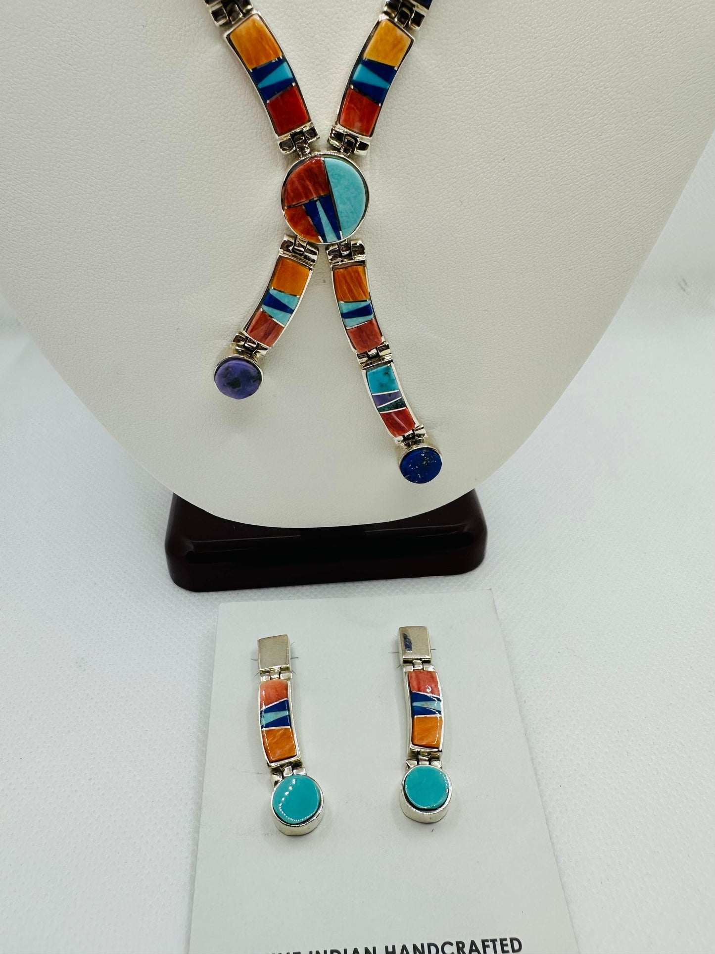 Necklace, Multi Stone Inlay, Navajo Made