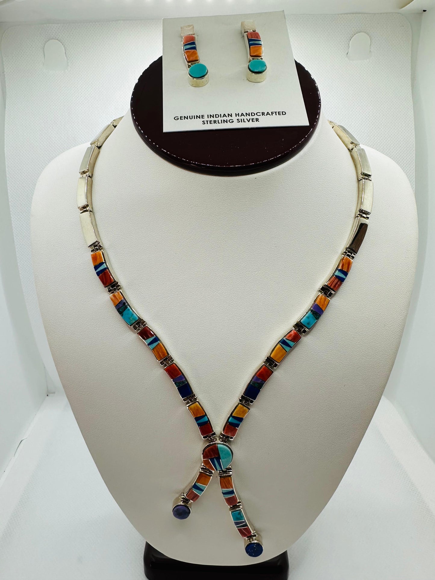 Necklace, Multi Stone Inlay, Navajo Made