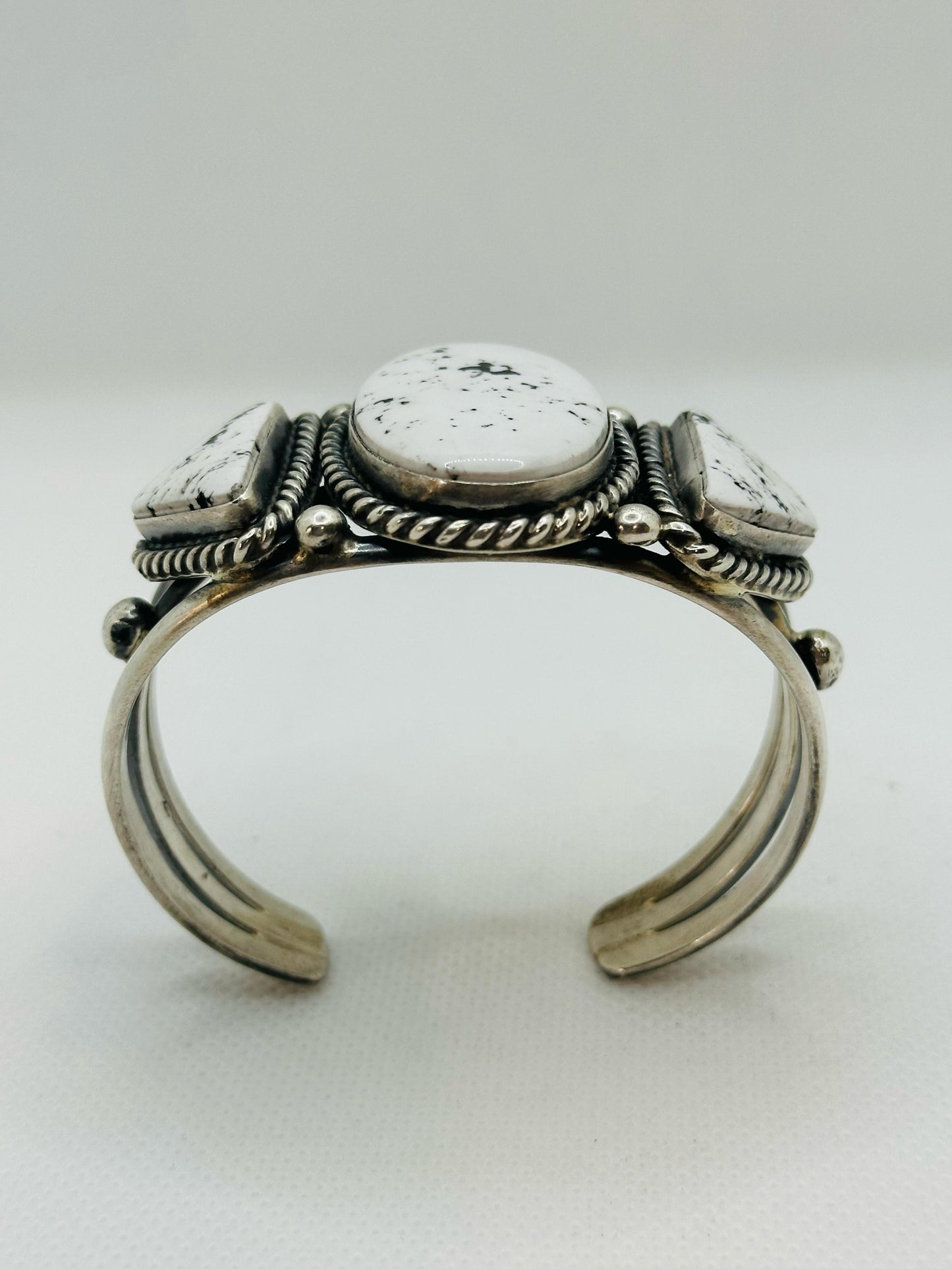 3 White Buffalo Turquoise Cuff Bracelet