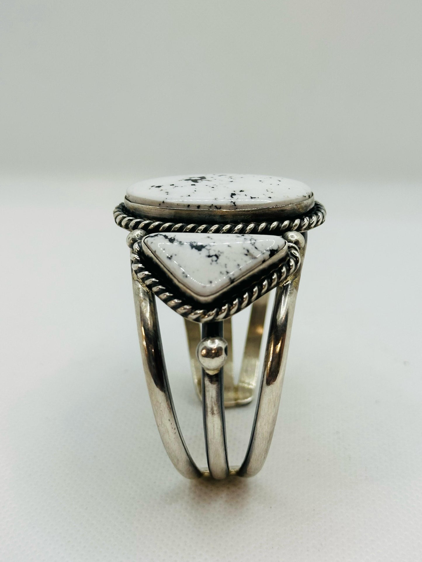 3 White Buffalo Turquoise Cuff Bracelet