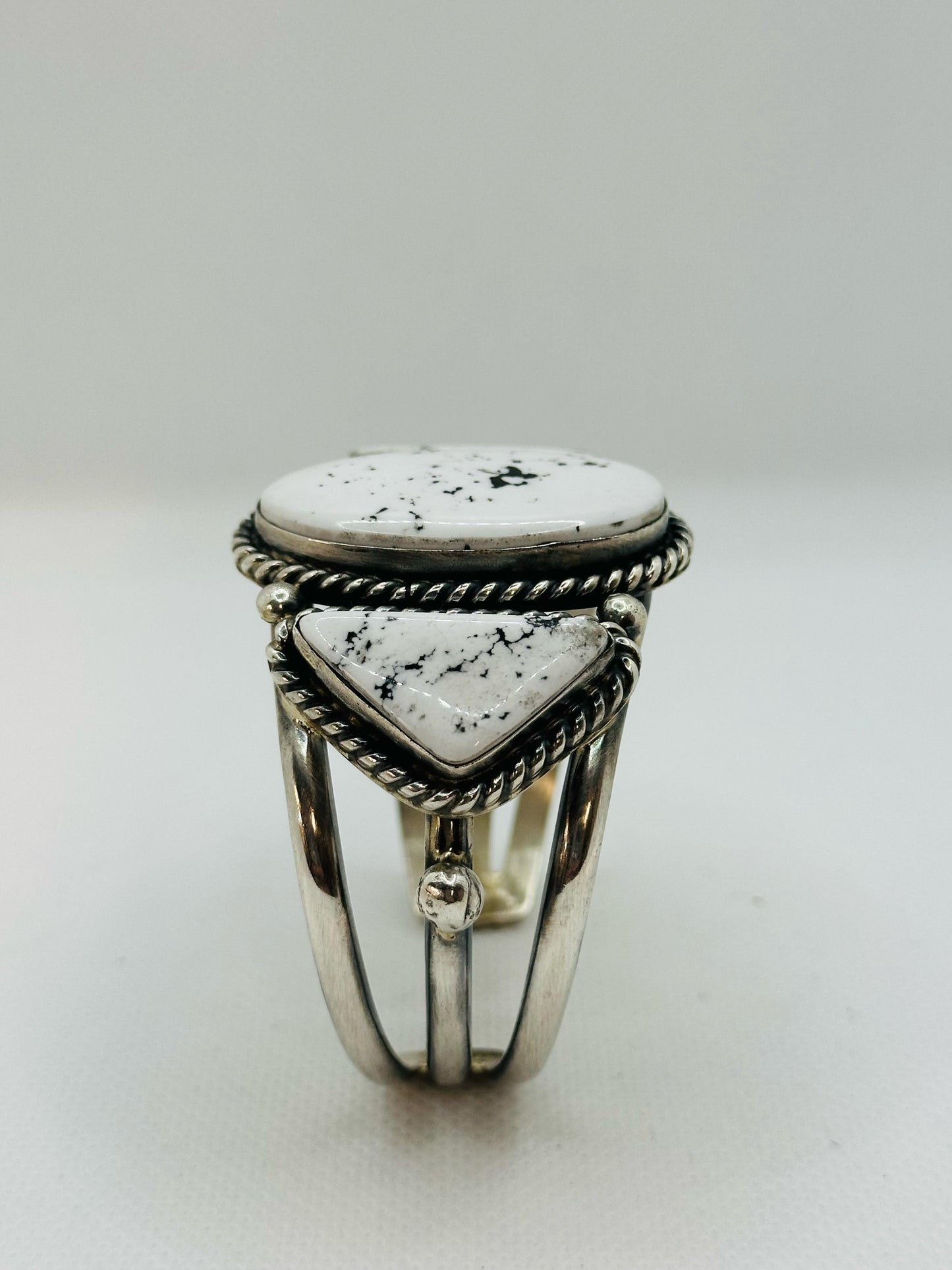 3 White Buffalo Turquoise Cuff Bracelet