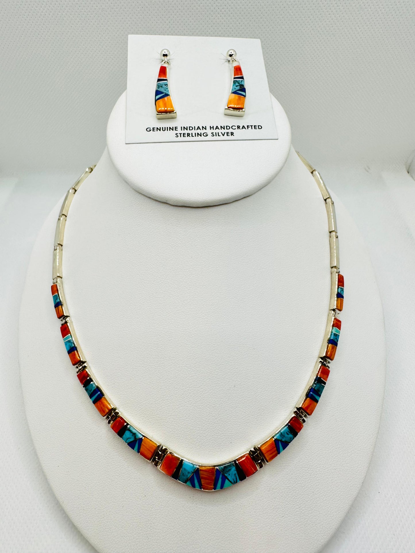 Necklace, Multi Stone Inlay, Navajo Made