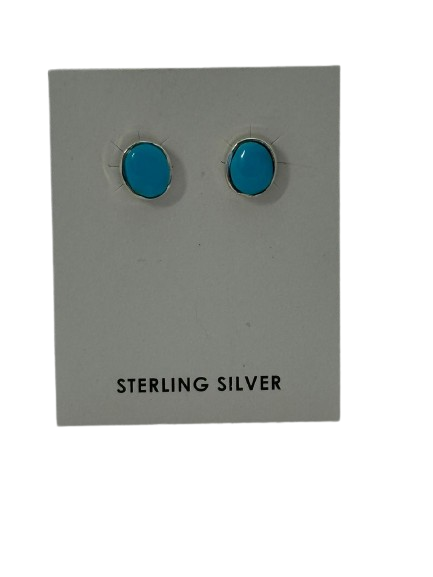 Earring, turquoise studs