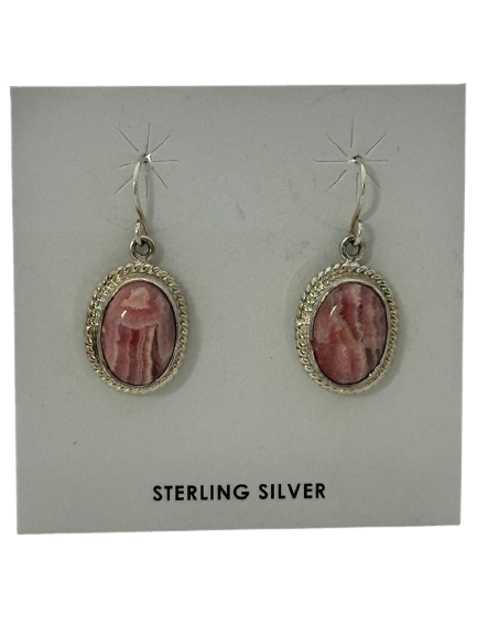 Earrings rhodochrosite 