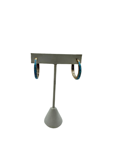 Earrings Turquoise hoops