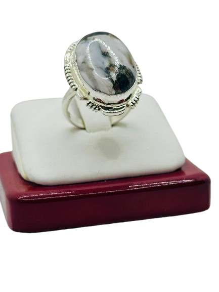 Ring white buffalo turquoise 