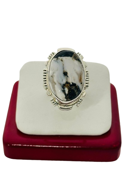 Ring white buffalo turquoise 
