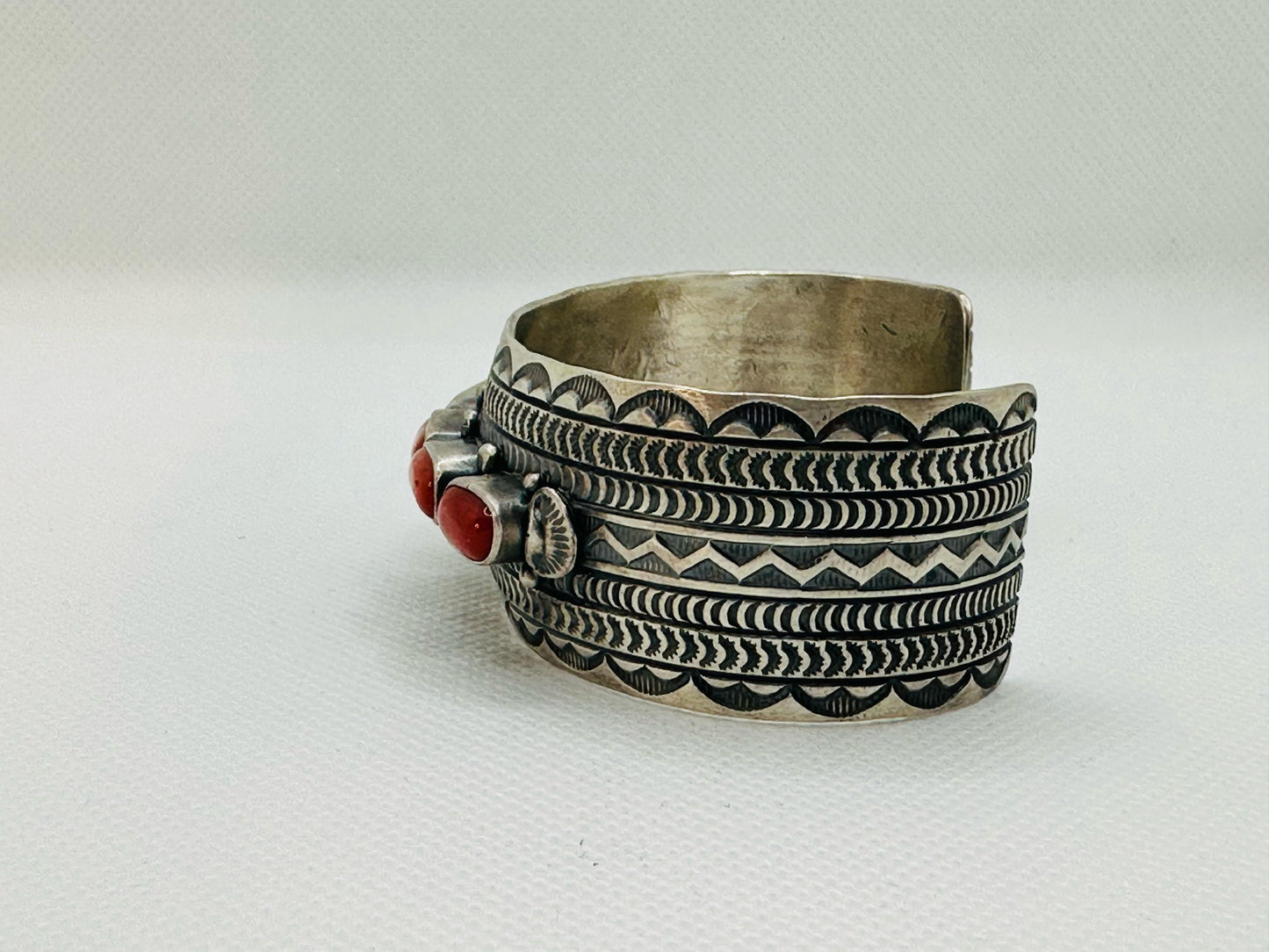 Coral Bracelet Cuff | Sterling Silver Cuff