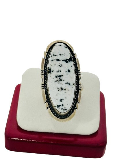 Ring white buffalo turquoise