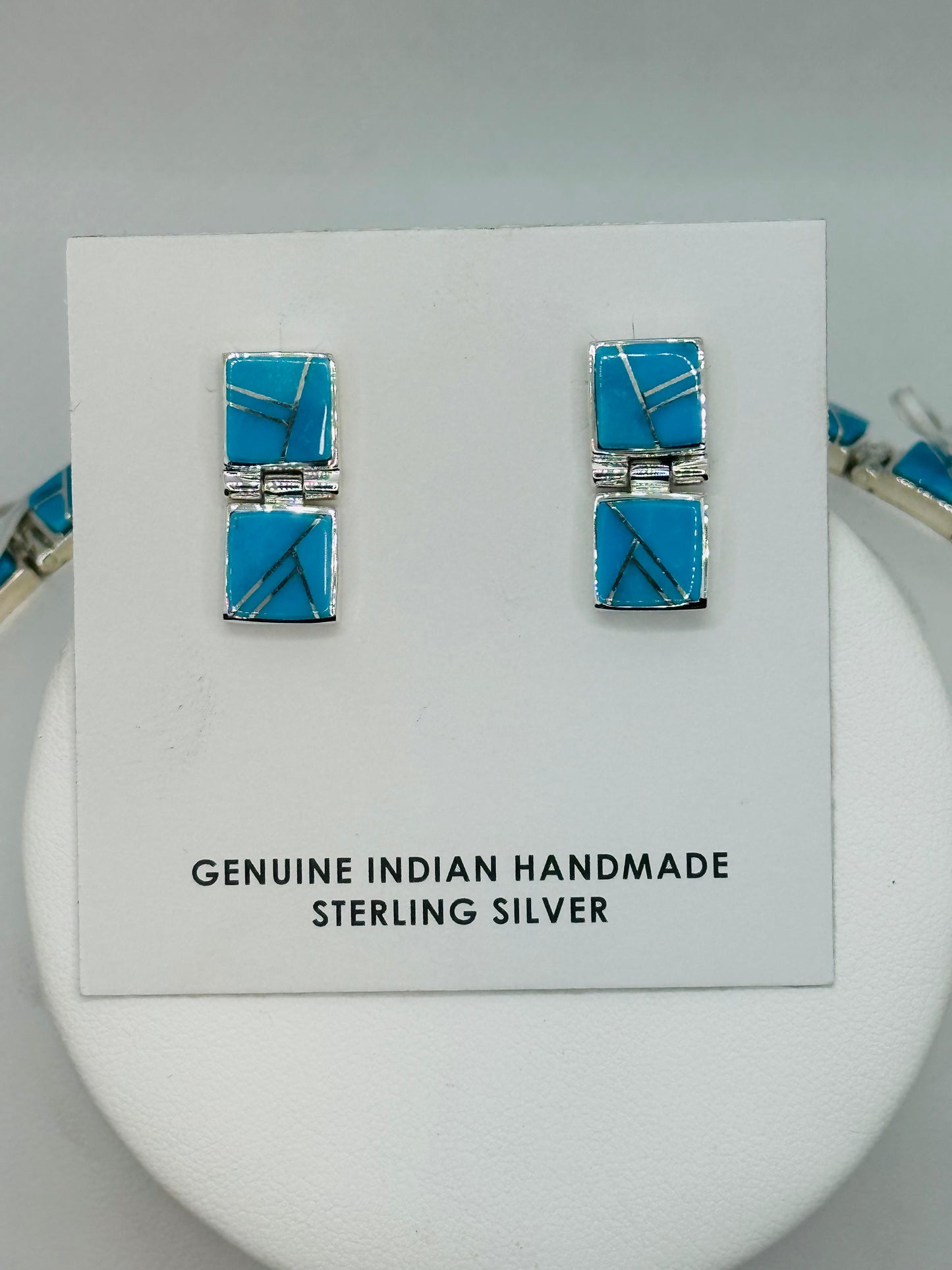 Turquoise-Opal - Necklace, Multi Stone Inlay, Navajo Made