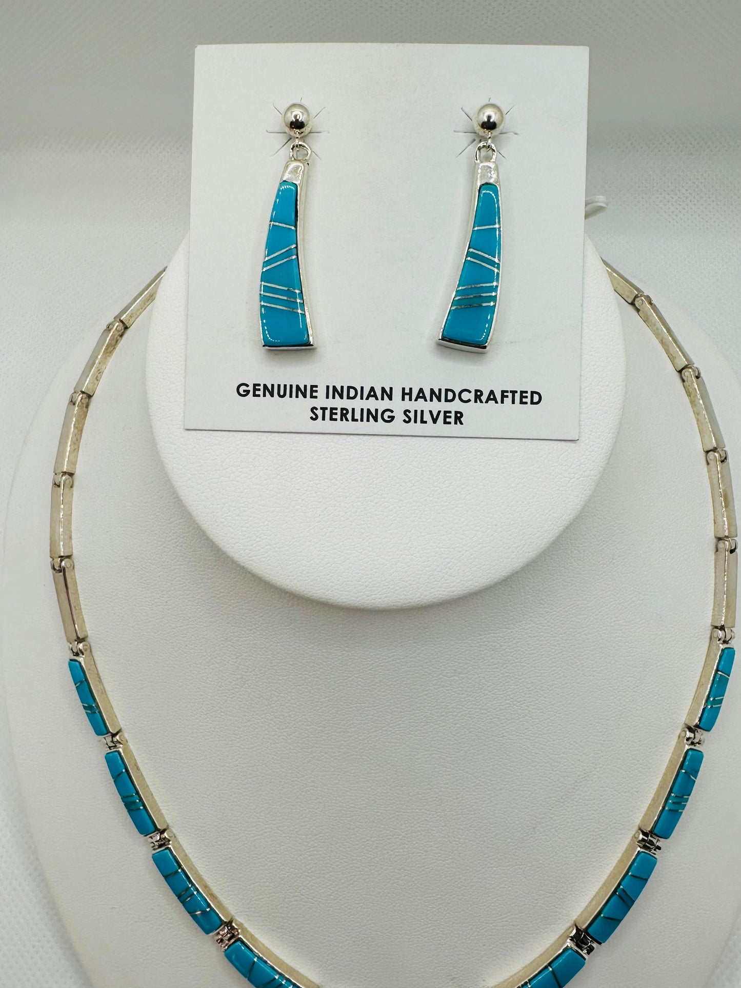 Necklace, Turquoise-opal-Multi Stone Inlay, Navajo Made