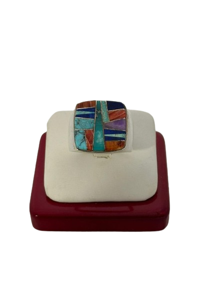 MULTI COLOR STONE MEN RING ,