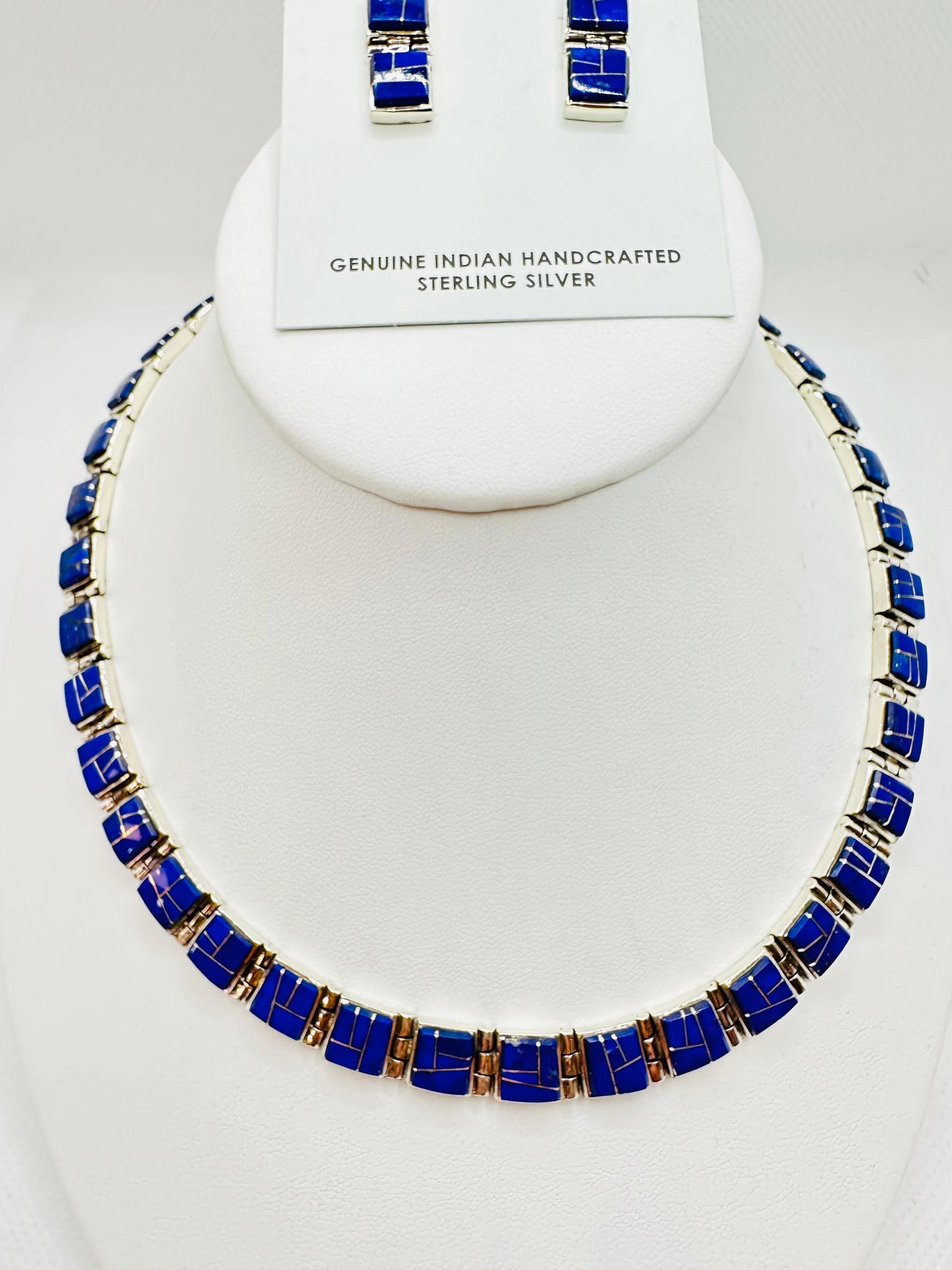 Navajo Handmade - Necklace, Lapis Stone Inlay, Navajo Made