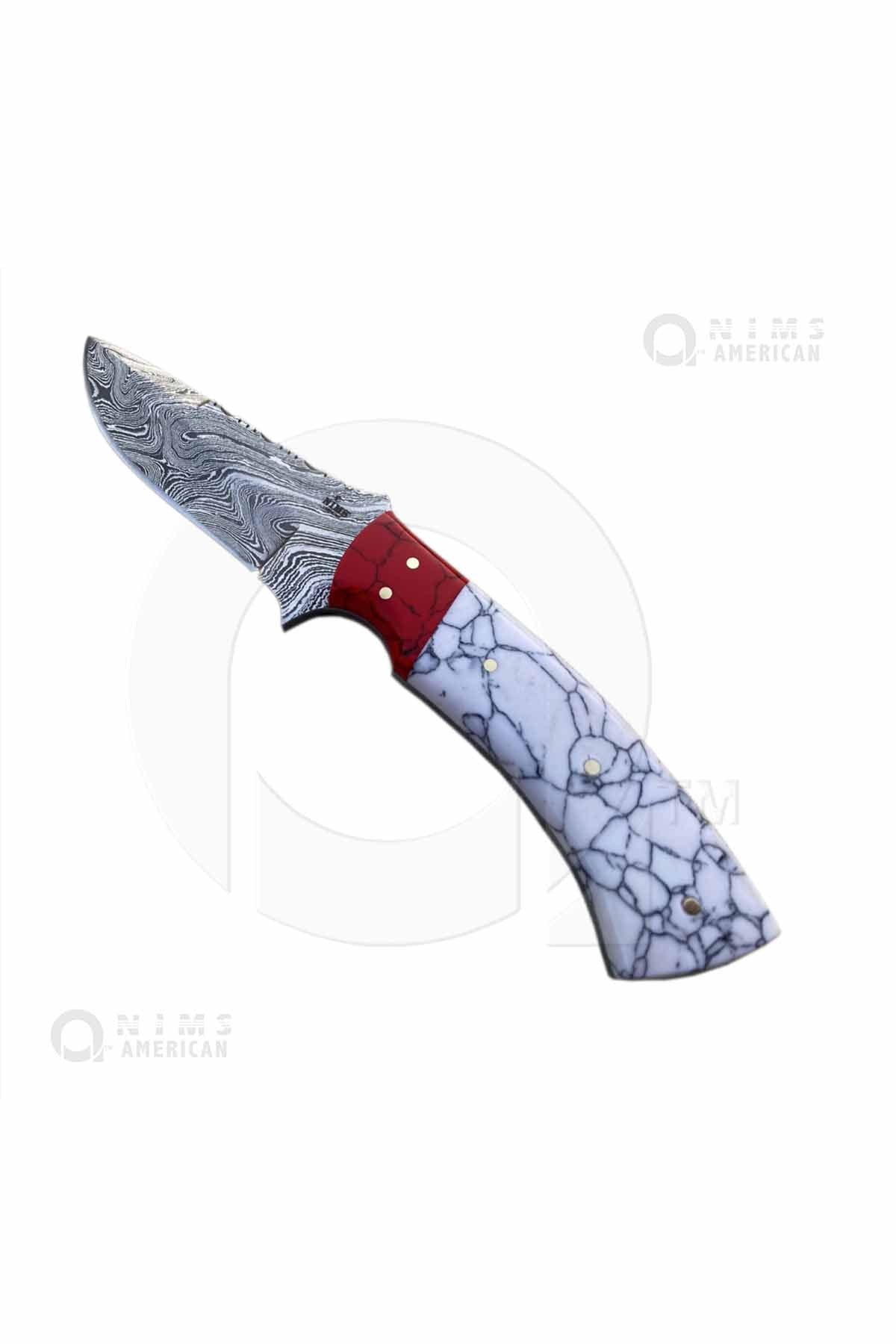 31004-NIMS® Damascus Steel Handmade Hunting Fixed Blade Knife