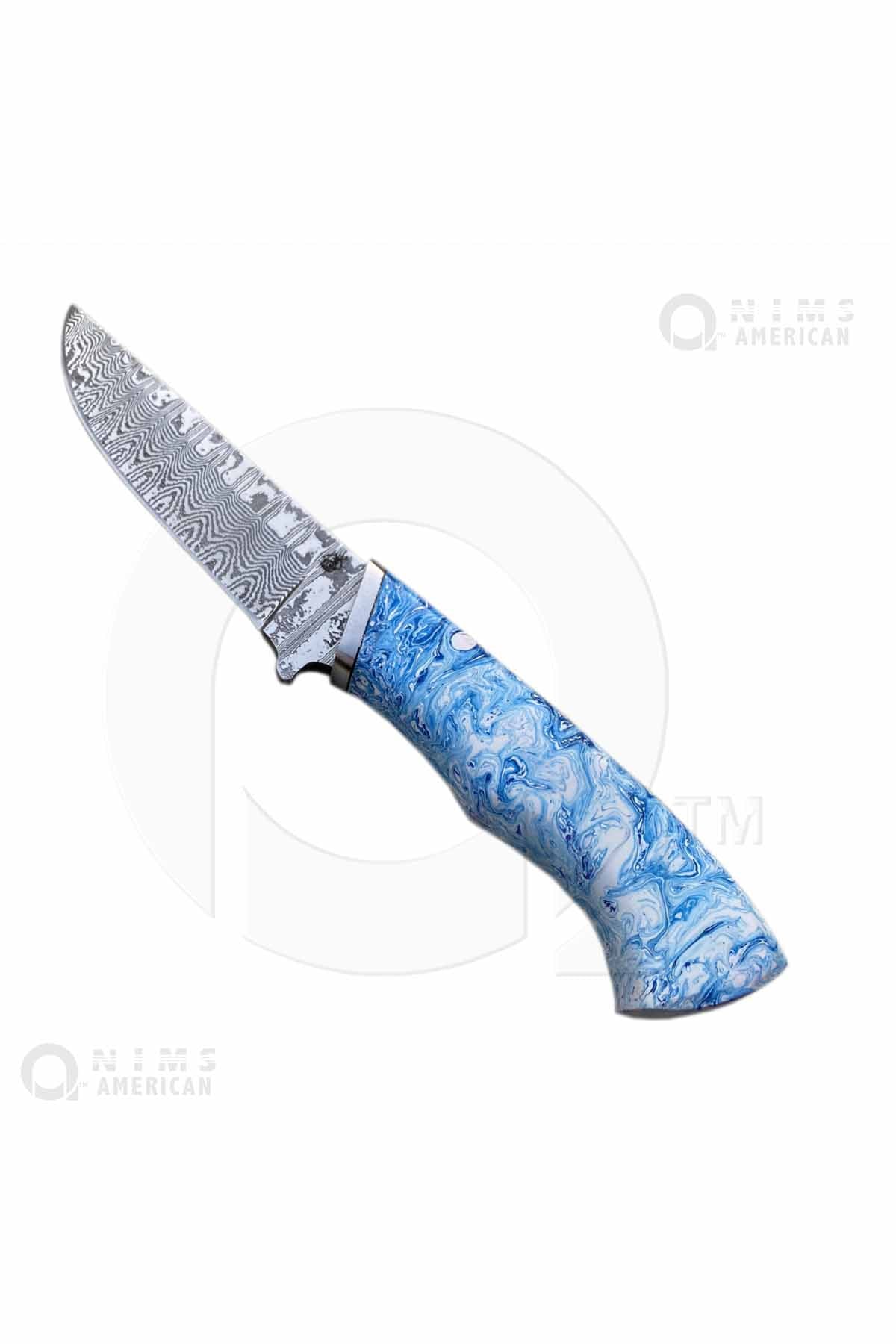 31006-NIMS® Damascus Steel Handmade Hunting Fixed Blade Knife