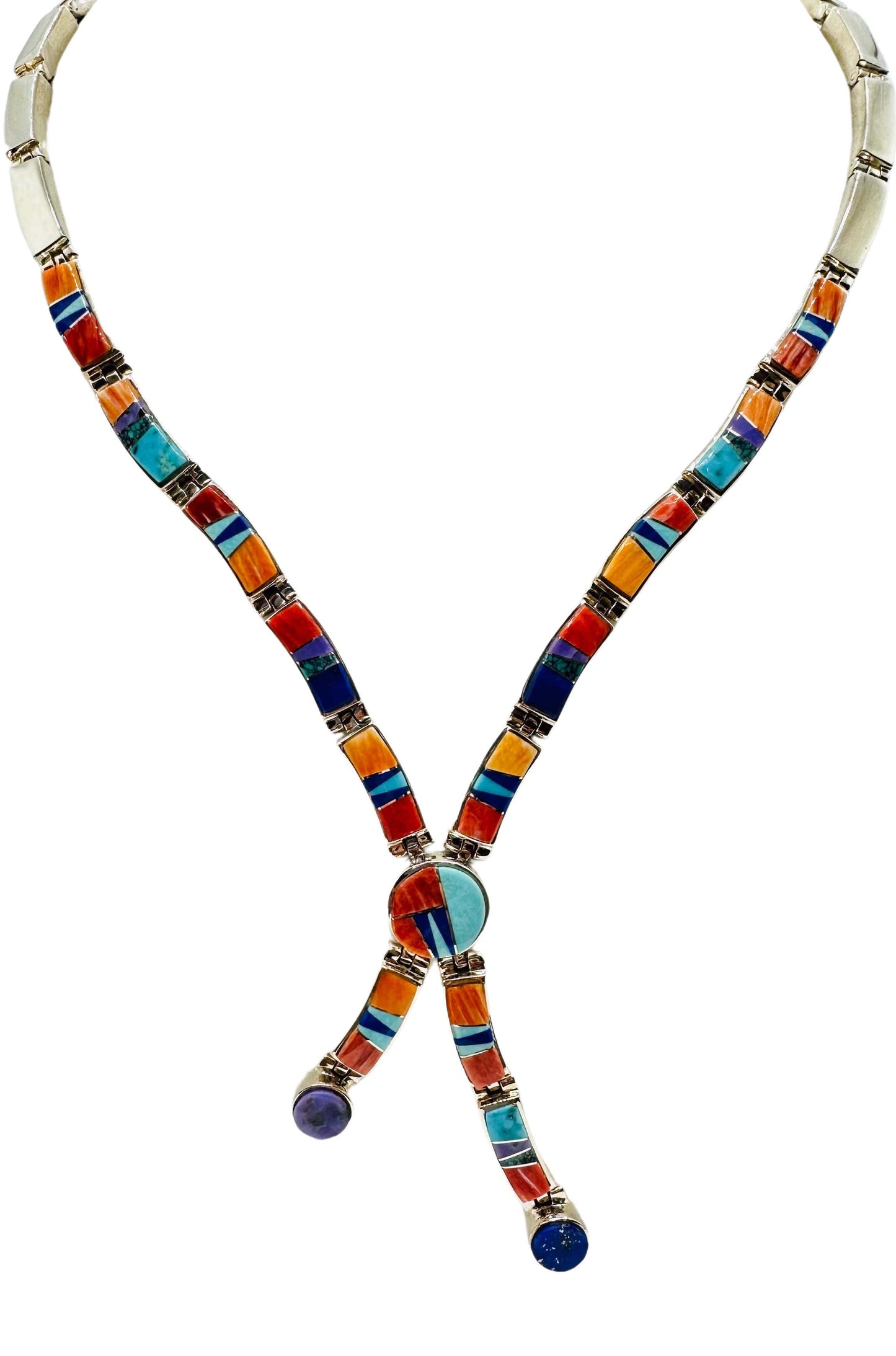 Necklace, Multi Stone Inlay, Navajo Made