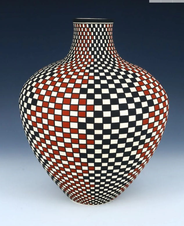 Acoma Pueblo Hand Coiled Eye Dazzler Pottery