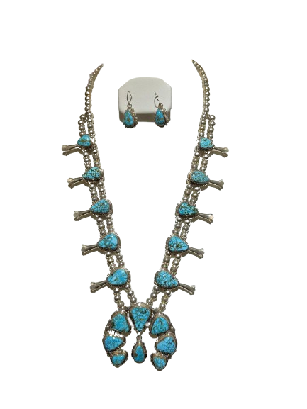 Navajo turquoise squash blossom 