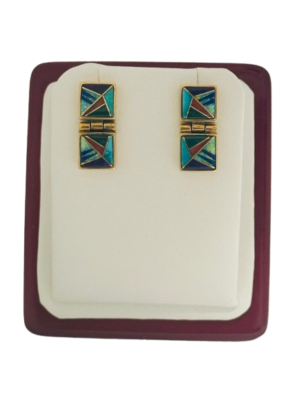 14 karat gold earring multicolor