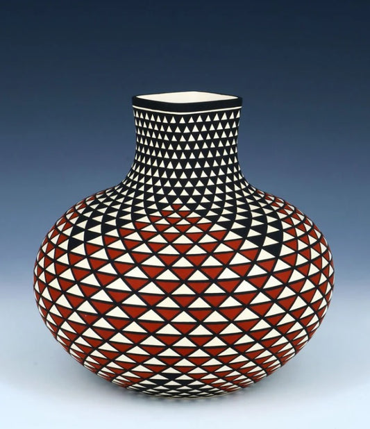 Acoma Pueblo Hand Coiled Eye Dazzler Pottery