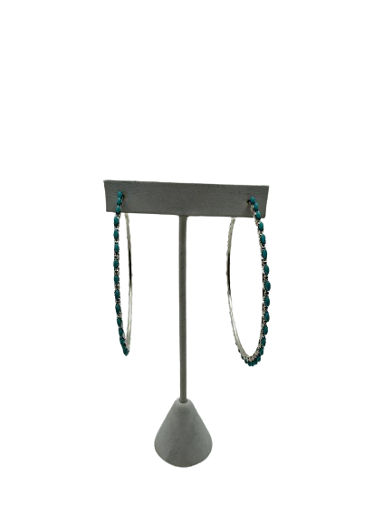 Earrings, hoops turquoise