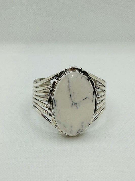 White Buffalo Turquoise Cuff Bracelet