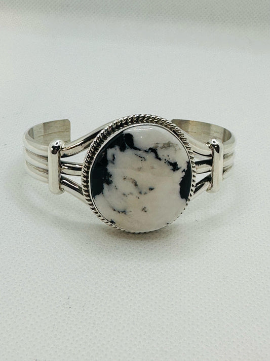 Cuff Bracelet White Buffalo Turquoise