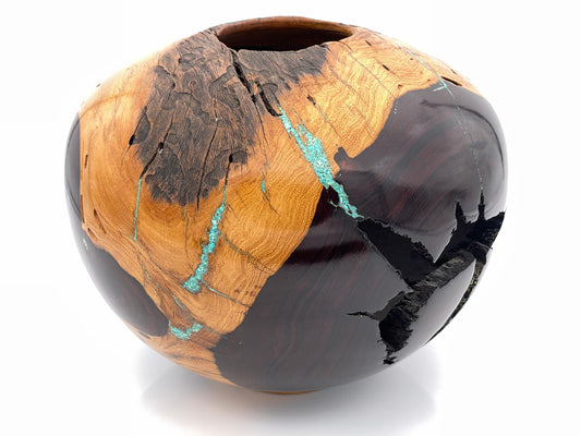 Eric Lima handmade pottery with Turquoise
