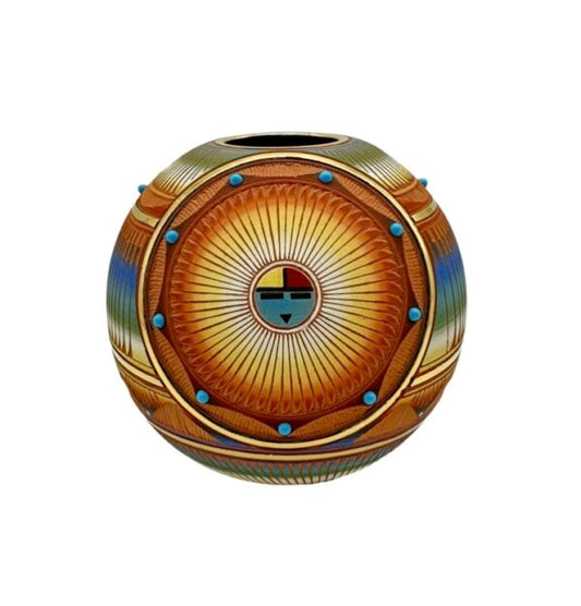 14K Gold Sunface Pottery