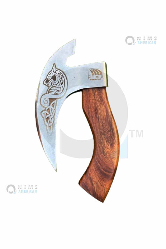 71012- 12" AXE Pizza Rocker Knife- Pizza Cutter- NIMS AMERICAN