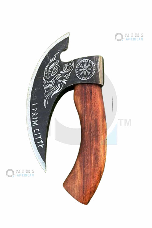 71013- 12" AXE Pizza Rocker Knife- Pizza Cutter- NIMS AMERICAN