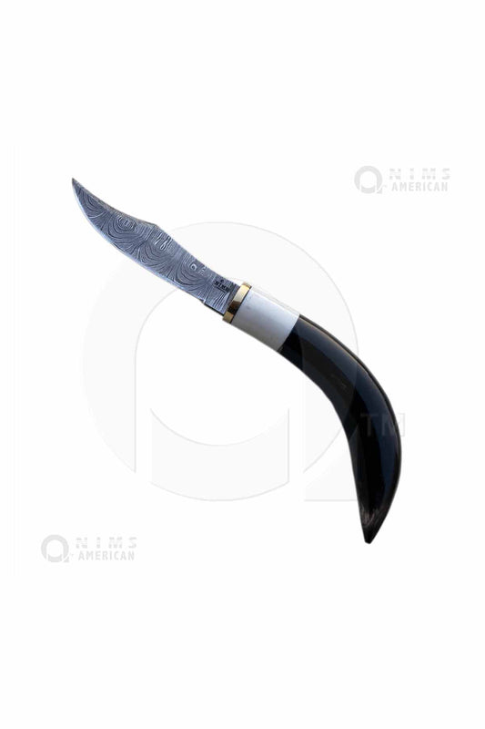 31008-NIMS® Damascus Steel Handmade Hunting Fixed Blade Knife