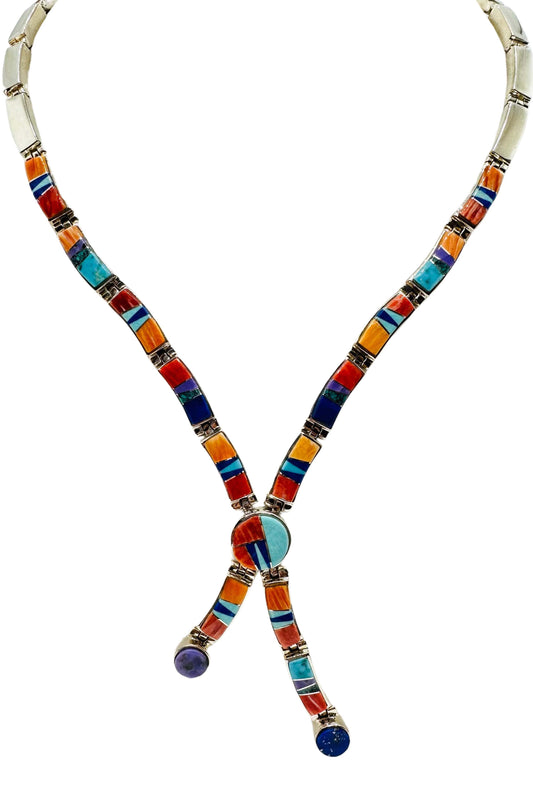 Necklace, Multi Stone Inlay, Navajo Made