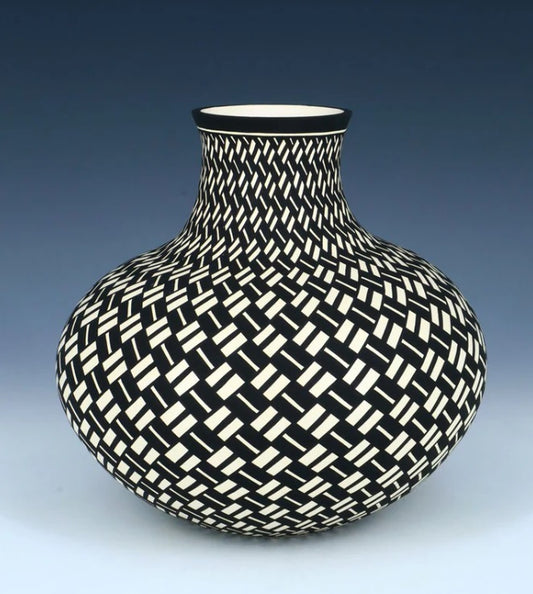 Acoma Pueblo Hand Coiled Eye Dazzler Pottery