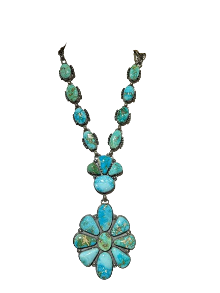 Kingman turquoise squash, blossom ￼