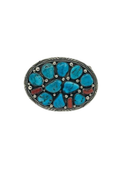 Navajo turquoise belt buckle